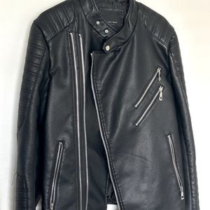 ZARA MAN COLLECTION Faux Leather Moto Jacket